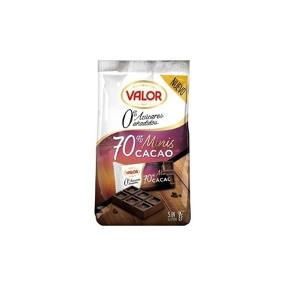 Picture of VALOR BAG 70% SUGAR FREE MINIS CACAO 144GR